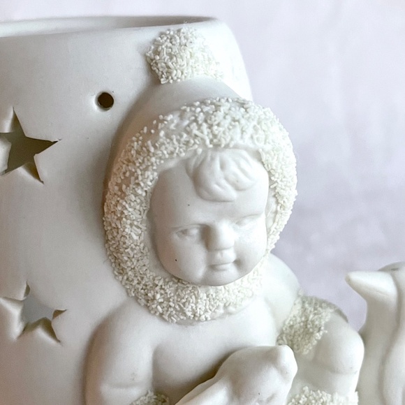 Vintage Delagar Collectibles Votive Tealight Candle Holder Snowbabies - Picture 9 of 16